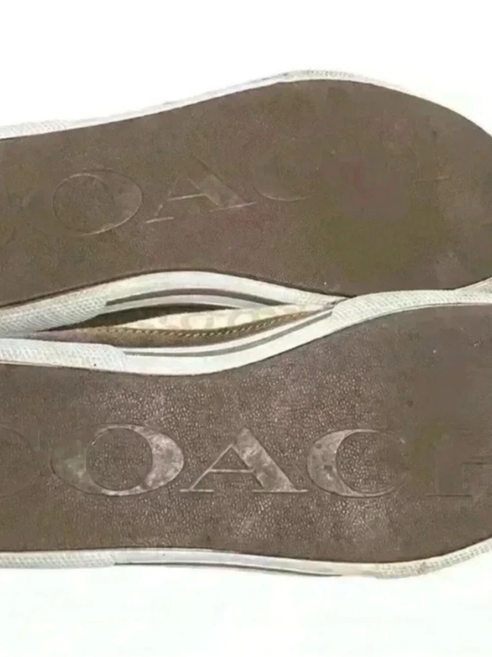 COACH Womens Edith Lace Up Signature Sneakers